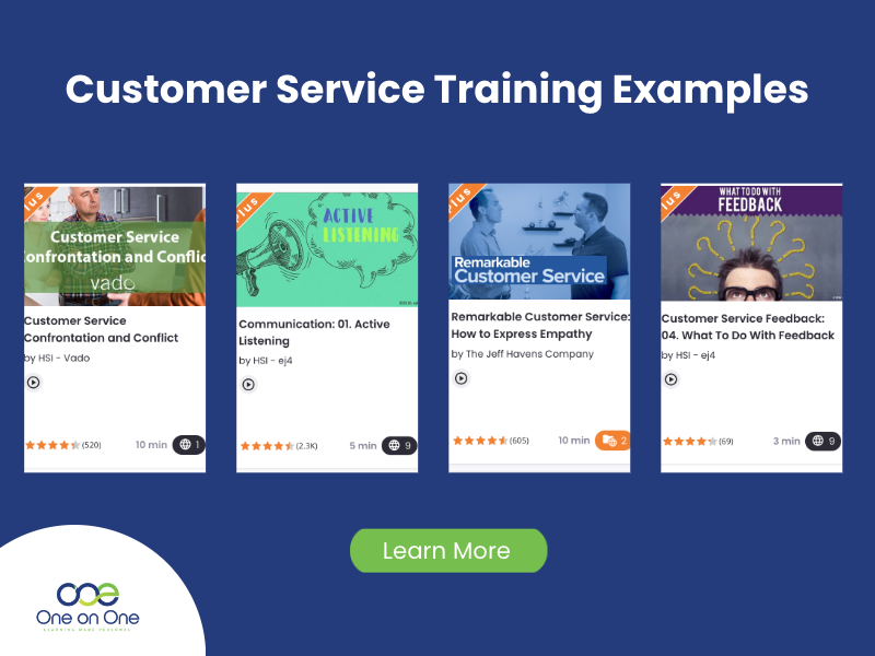 Customer service training course examples